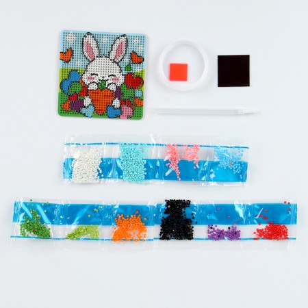 Diamond mosaic Magnet for children "Bunny"-2