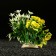 Artificial aquarium plant, 18 x 11 x 12 cm, white