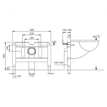 ABBER AC0101P installation, for a suspended toilet with a pulsed flush-3