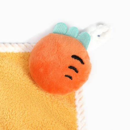 Towel of the share "carrots" yellow color, 30x30 cm, 100% PE, microfiber-2