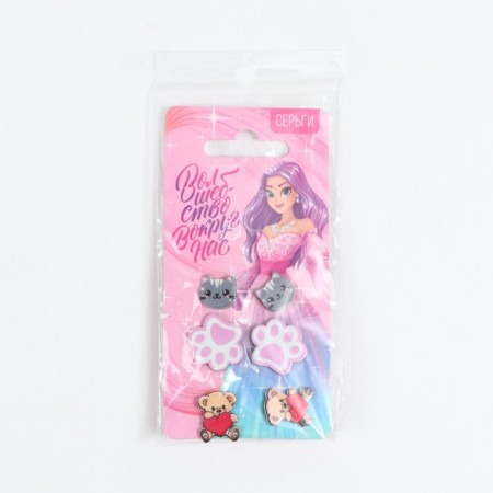 Earrings "Magic around us", 2 x 1.5 cm-9