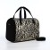 Cosmetic bag with lightning, black/beige color