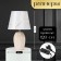 Table lamp with lampshade Risalux "Turin", E14, 40 W, white-gold, 20 × 20 × 33 cm