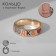 Ring with the inscription "vodka", color in gold, 17 size