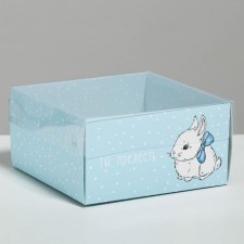 Box under a bento-port with a PVC lid, confectionery packaging, “you are lovely”, 12 x 6 x 11.5 cm