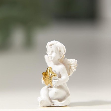 Polystone souvenir "Snowthrough angel with a golden stars" mix 2.4x1.2x0.9 cm-3