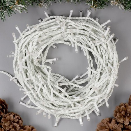 Garland “thread” 20 m, IP44, white thread, 200 LED, white glow, 8 modes, 220 V-1