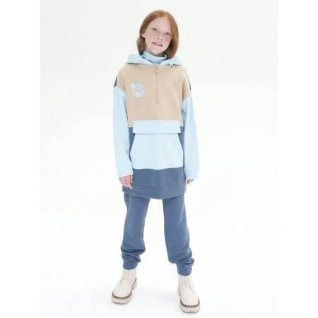 Sweatshirt for girls, height 152 cm, dark gray color-5