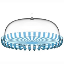 Cake stand with the Guzzini Dolcevita lid, d = 31 cm, the color is turquoise