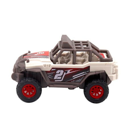 Funky Toys machine "Crazy races. Jeep ", with light and sound, 12 cm, red-white color