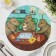Napkin kitchen round "Capybars. Board games ", 2 pcs, desktop, d = 36 cm