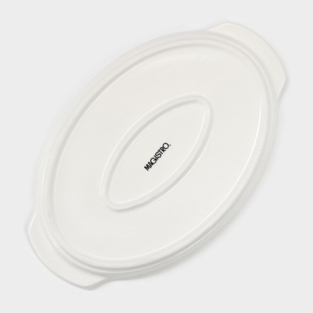 Porcelain dish for baking Magistro "Blanche", 23 × 15 × 2 cm, white color-3