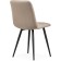 Stool on a metal frame Dani metal/velor, black/beige 43x48x85 cm