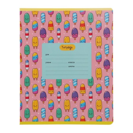 Notebook 18 sheets in the "Girls" line, cover coated cardboard, offset unit, mix-8