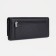 Women's wallet on the button, black color