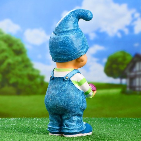 Garden figure "Boy-Gnom with a watering can" 13x13x33cm-3