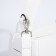 Women's bag on the zipper Textura, small size, white color