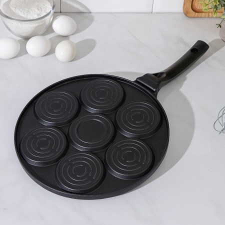 Ribbed pan-booty, d = 26 cm, plastic handle, black color-2