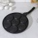 Ribbed pan-booty, d = 26 cm, plastic handle, black color