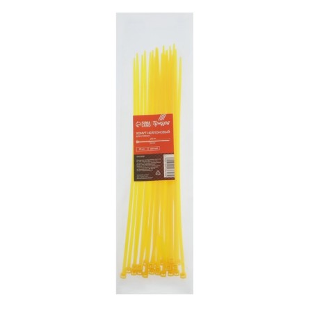 Nylon screed 3.6x250 mm tundra, yellow color, 25 pcs-1