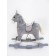Horse Patal-rocking Amarobaby Prime, with wheels, 63x35x60 cm, gray color gray
