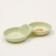 Double plastic bowl 2 x 160 ml, 24 cm x 11.5 cm x 3 cm, green