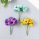 Decor for creativity "Begonia" (1 set = 1 bouquet) in the bouquet 6 colors d = 3.7 cm 10x3.5 cm mix