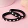 Hair elastic band "Amanda" (set 4 pcs) circle, 4.5 cm, black
