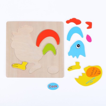Children's wooden frames-lodges “Animals, insects” 15 × 15 × 0.5 cm, mix-2