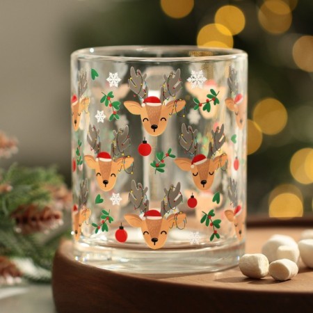 New Year! New Year's glass mug "Lovely deer", 300 ml-1