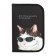Penal 1 section 140 x 210 x 40 mm, folding pocket and cosmetic bag, fabric, calligrata topontent "cats memes"