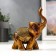 Polystone souvenir "Elephant in the Golden Popone with Patterns" Lacu 13x11x6.8 cm