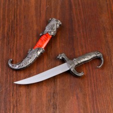 Souvenir knife, 23 cm handle in the shape of a dragon