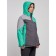 Ski jacket female winter, size 58, green color