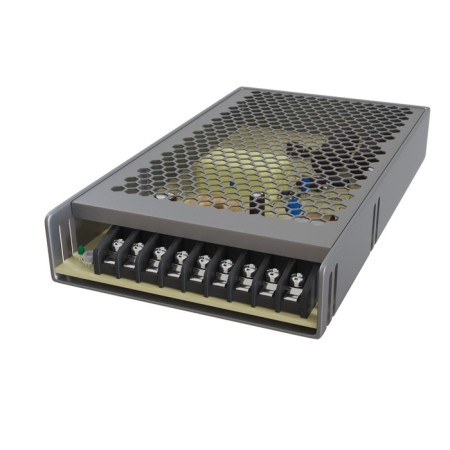 Power supply MEAN Well, Technical TRX004DR-200S, 200W, 21.5x11.5x3 cm, gray color is gray