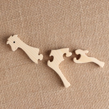 Harvesting for creativity mini puzzles "giraffe", wood, 7x11.6 cm-1