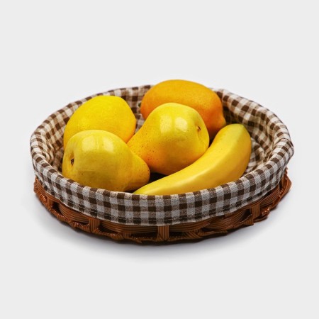 Basket for fruits and bread Daulas "Home Comple", D = 25.5 cm, chocolate color