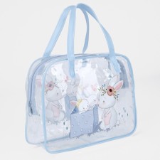 Cosmetic bag with lightning, blue color