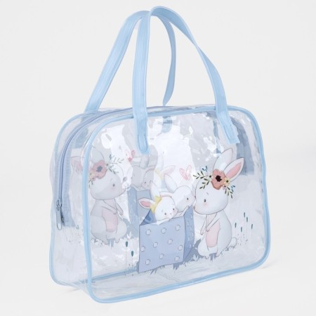 Cosmetic bag with lightning, blue color