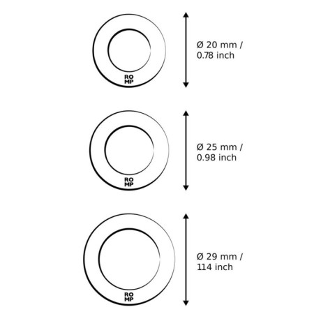 A set of erectational rings Romps Remix Trio Violet-5