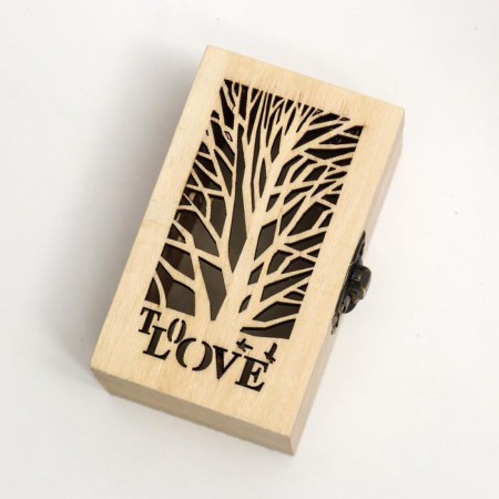 Casket wood for painting to love 6x10x5 cm-2