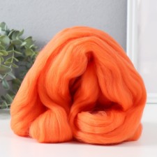 Fasting wool 100% half -toned wool 50 g (035, orange)