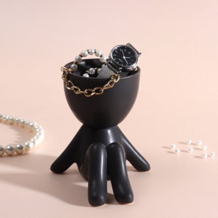 Interior item "Mr. Green on Chile" 9.5*6.7*9.5 black ceramics