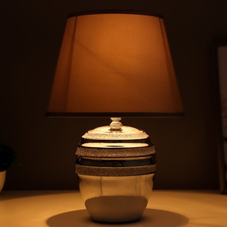 Table lamp "Servtos" E14 40W silver 22x22x34cm-1