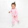 Costume for a girl (sweatshirt, trousers) is laid down, the color is light pink, height 86 cm
