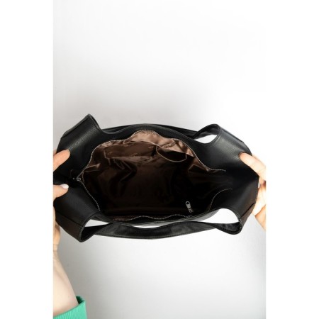 Sobo bag female, genuine leather, Ludor black, 39x13x27 cm-4