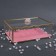 Organizer for storage "Crystal", with a lid, glass, 1 section, 25 × 18.3 × 11 cm, the color is transparent/copper/pink