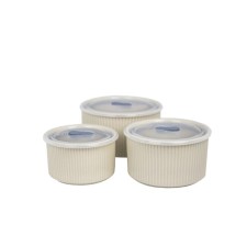 Set of Lenardi salad bowls, with lids, 3 pcs