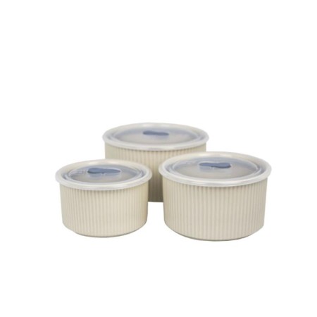Set of Lenardi salad bowls, with lids, 3 pcs