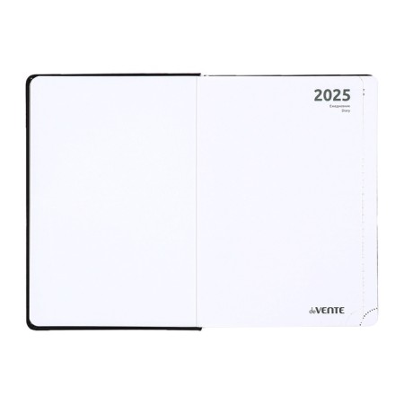 Dated diary 2025, Devente. Flag, A5 168 sheets, Devente. Duo, a hard cover to leatherette with foam rubber, silkography, perforation, liesse, block 70 g/m2-4